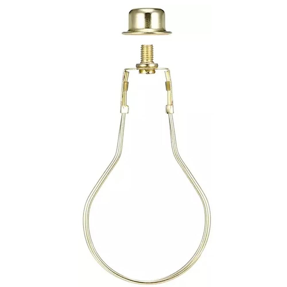 Creative Hobbies Lamp Shade Light Bulb Clip Adapter Clip on with Shade Attaching Finial Top, Gold Color