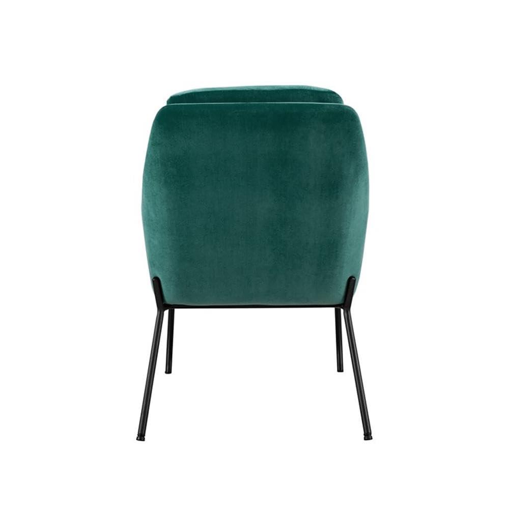 Contemporary Upholstered Metal Accent Chair - Teal / Black