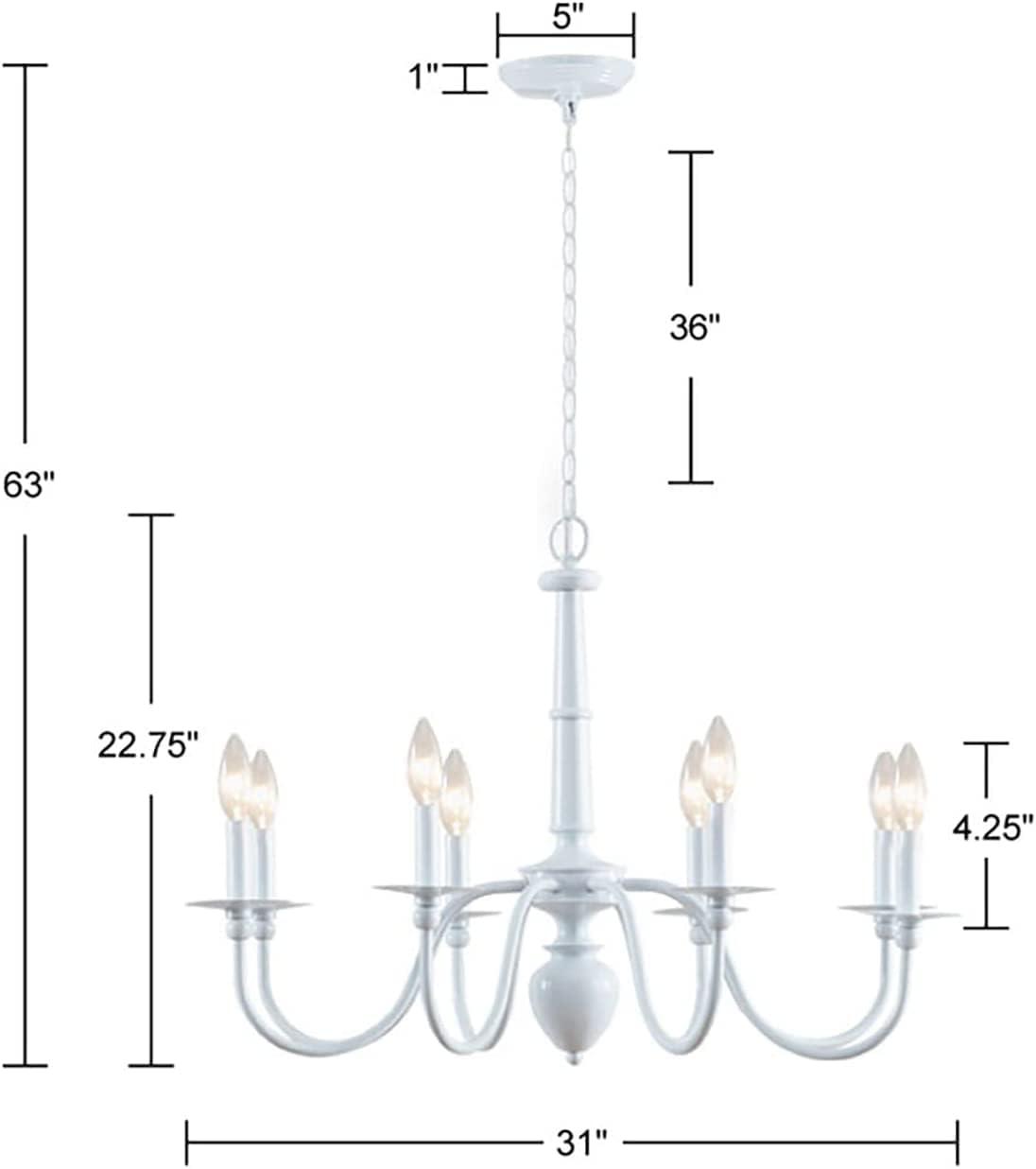 Martha Stewart Amelia 8-Light Traditional Metal Chandelier