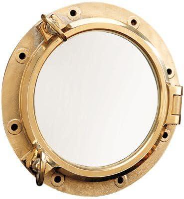 HS 11.5" Heavy Duty Brass Nautical Porthole Window
