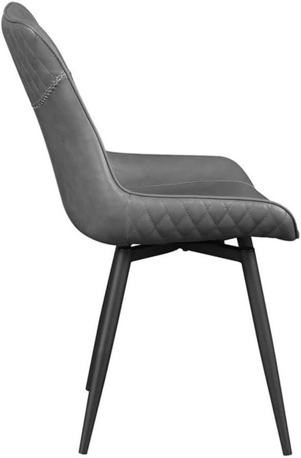 Upholstered Side Chairs Grey (Set of 2)