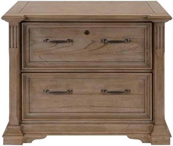 Bristol Traditional Wood Lateral File Light Brown - Martin Furniture: No Assembly, 2 Drawers, 26"H