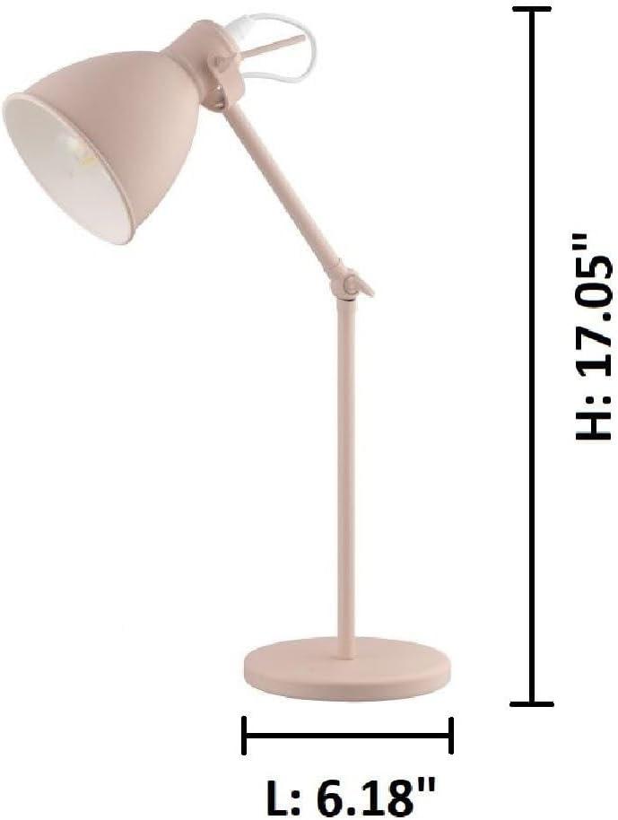 Pastel Apricot Adjustable Kids Desk Lamp with Adjustable Arm