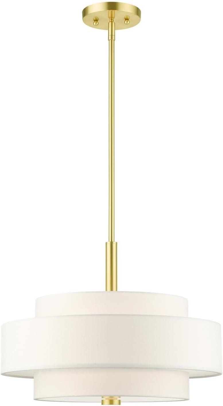 Livex Lighting Meridian 4 - Light Chandelier in  Satin Brass