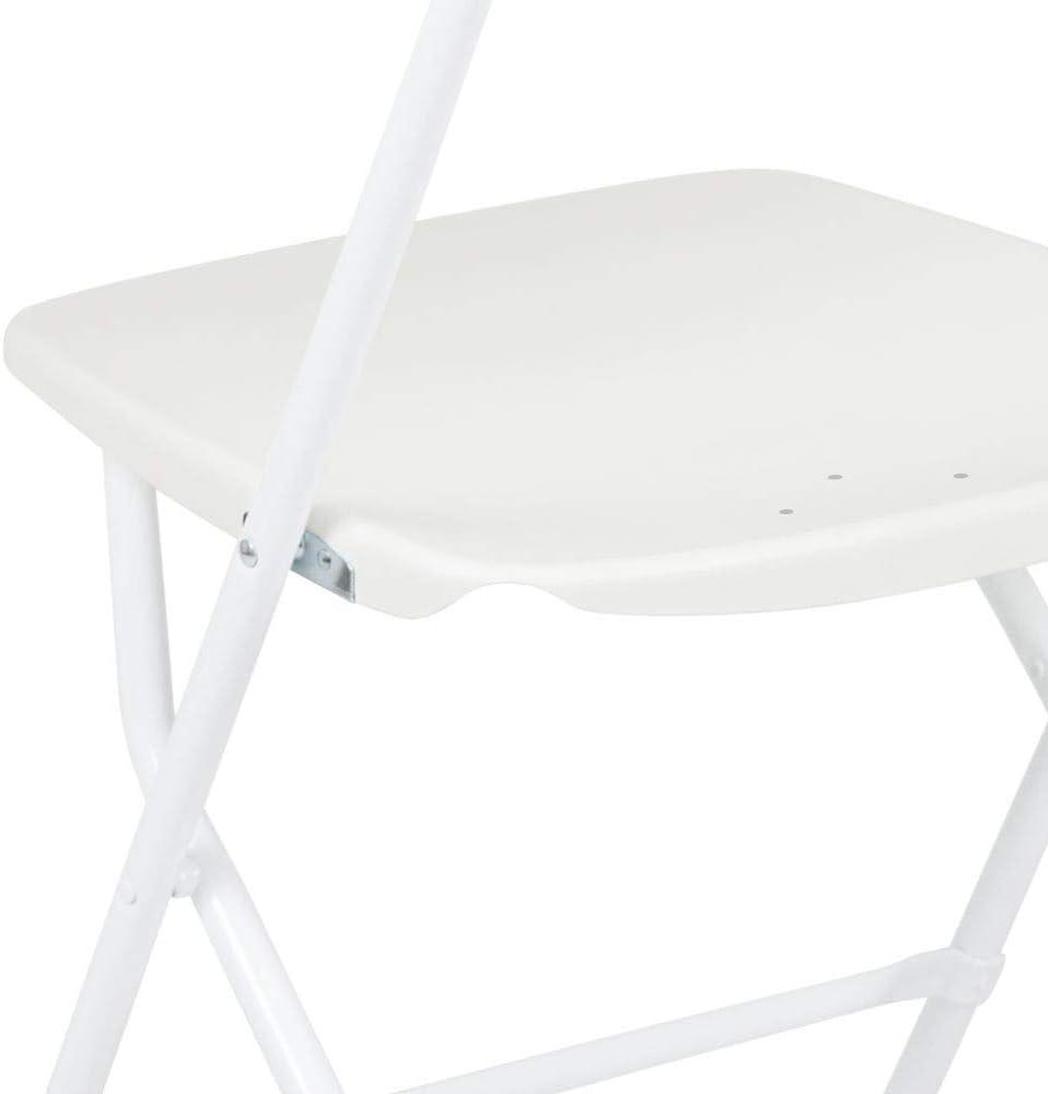 Flash Furniture Hercules Series Plastic Folding Chair White - 2 Pack 650LB Weight Capacity Comfortable Event Chair-Lightweight Folding Chair