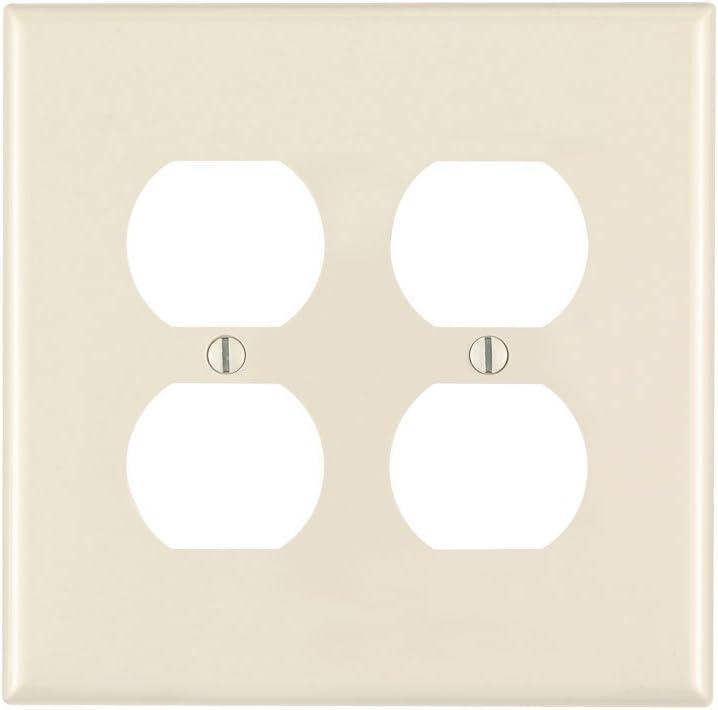 Leviton Almond 2-Gang Duplex Nylon Wall Plate