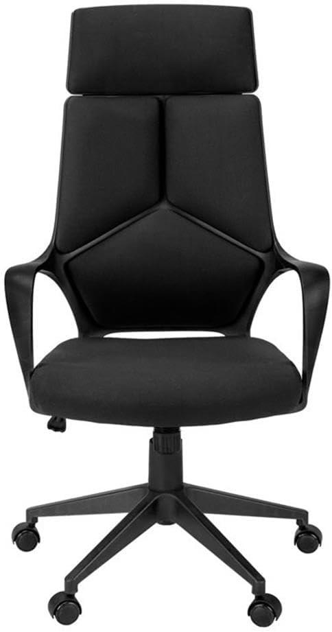 Monarch Specialties Office Chair Adjustable Height Swivel Ergonomic Armrests Computer Desk Work Metal Fabric White Grey Contemporary Modern