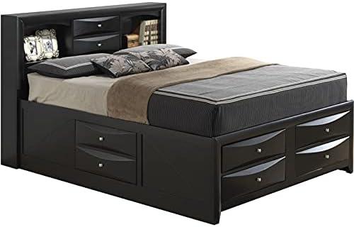 Glory Furniture Marilla King Storage Bed in Black