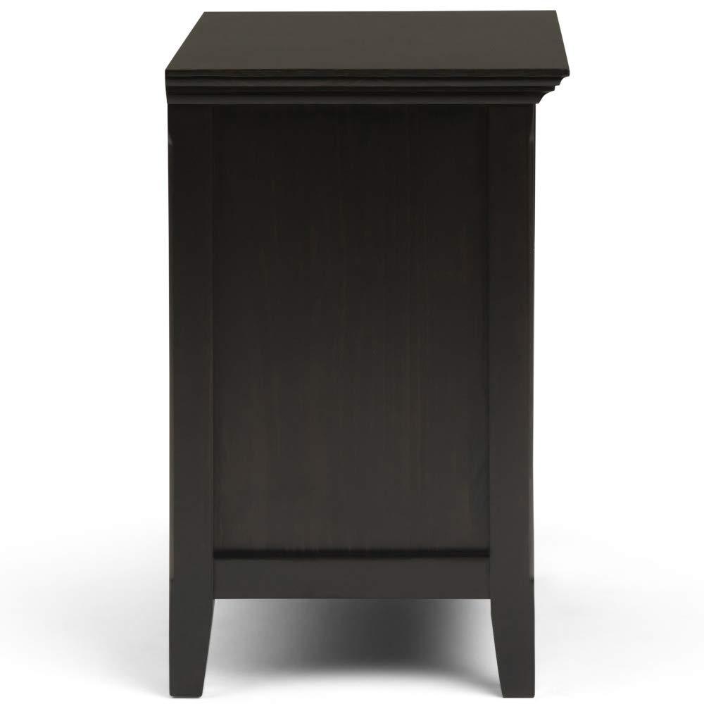 Simpli Home Amherst 24"W 2-Drawer Solid Wood Nightstand with Open Shelf & Reviews | Wayfair