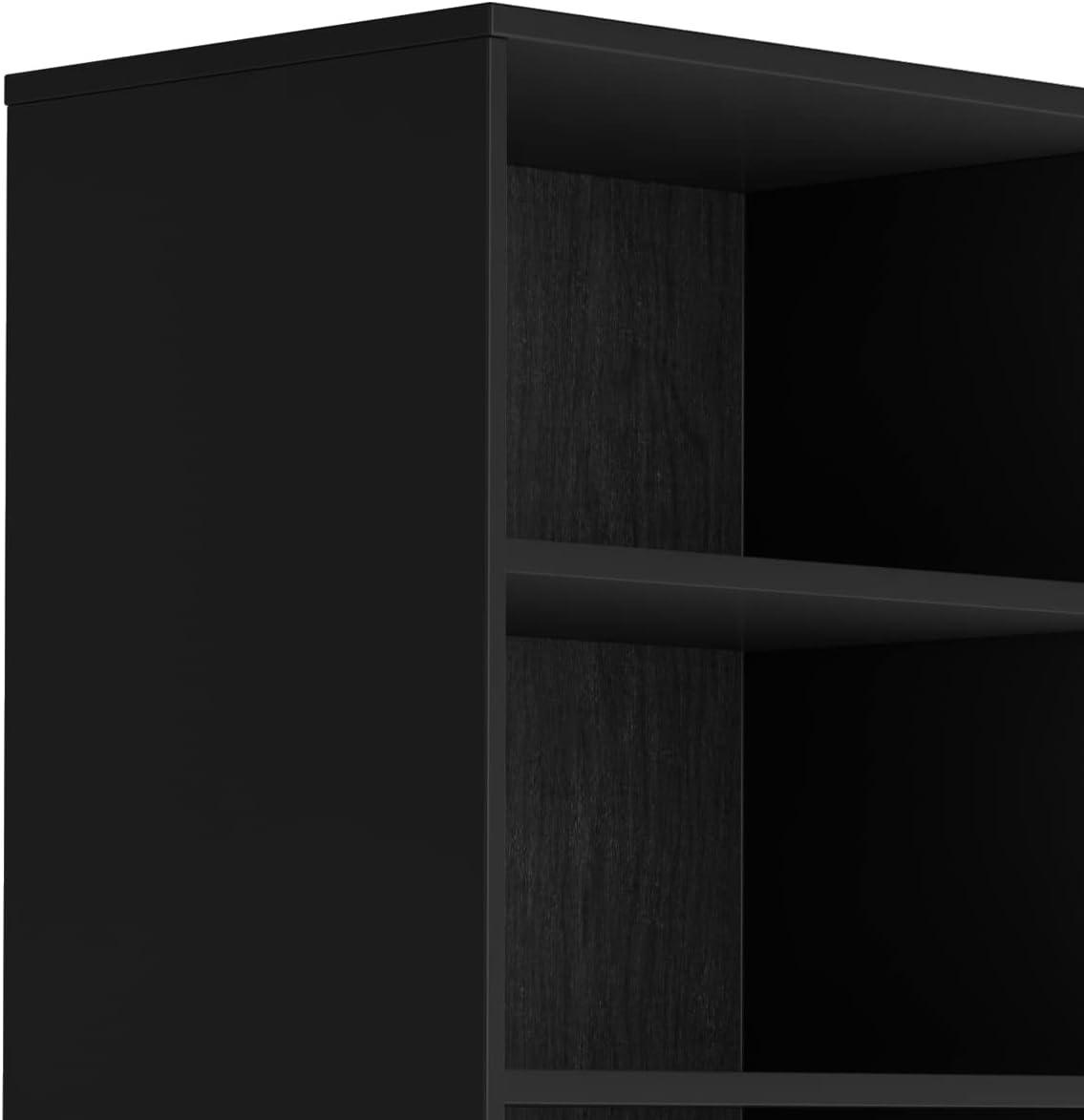 Simpli Home Harper 24"W Solid Hardwood 4 Shelf Mid-Century Modern Bookcase with Drawer and Adjustable Shelves