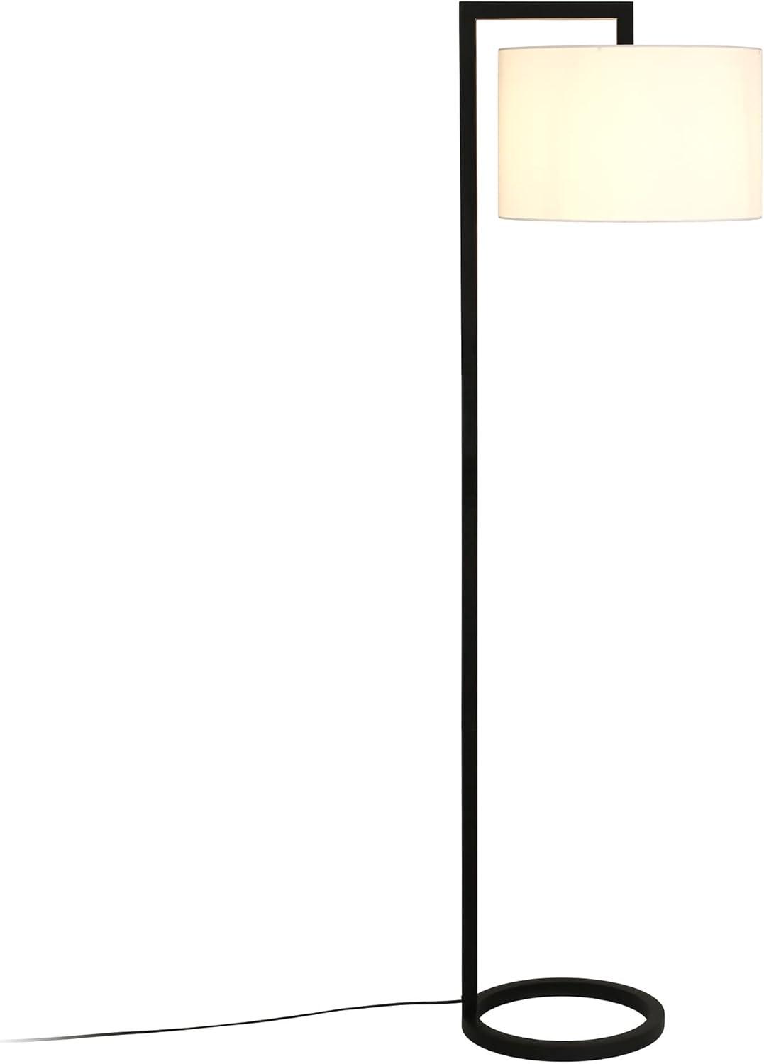 Arc Bronze 64" Floor Lamp with Linen Shade