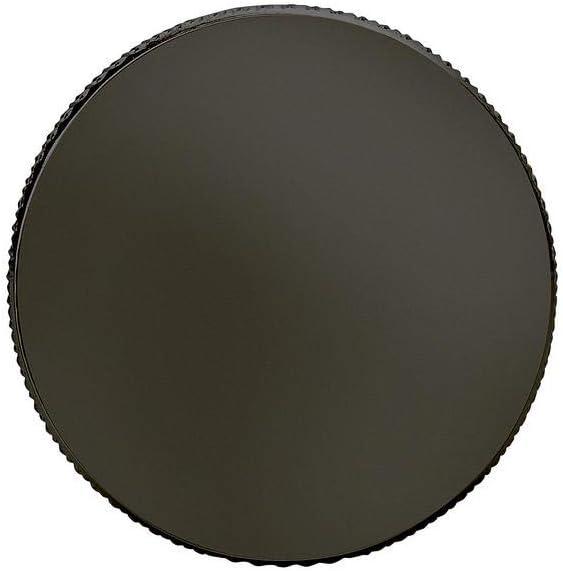 Matte Black Round Aluminum Cabinet Knob with Mounting Hardware