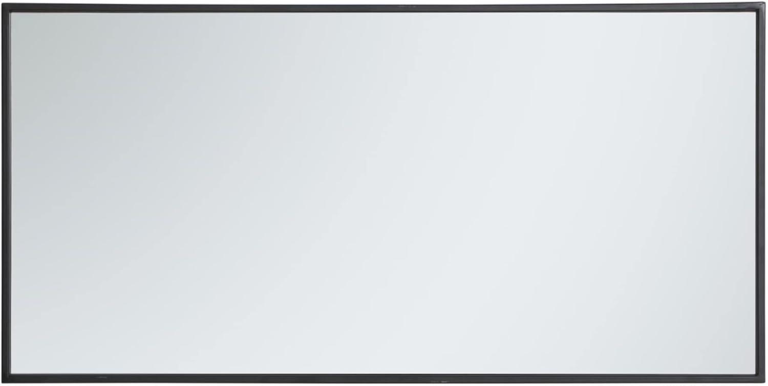 Elegant Lighting Metal frame rectangle mirror 18 inch in Black
