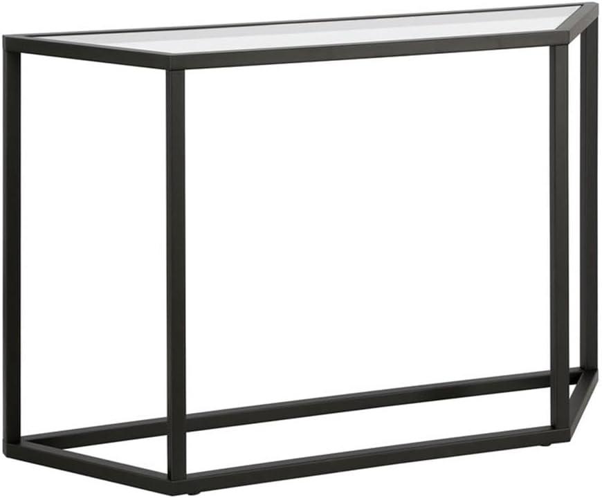 Evelyn&Zoe Levi 44" Wide Trapezoid Console Table, Blackened Bronze