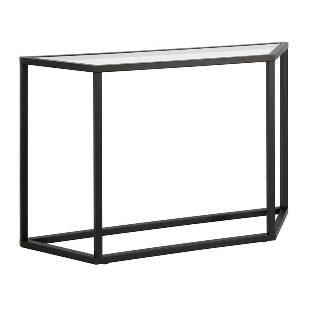 Evelyn&Zoe Levi 44" Wide Trapezoid Console Table, Blackened Bronze