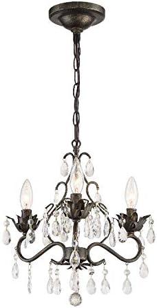 Crystorama Lighting - Three Light Mini Chandelier - Mini Chandelier - Paris