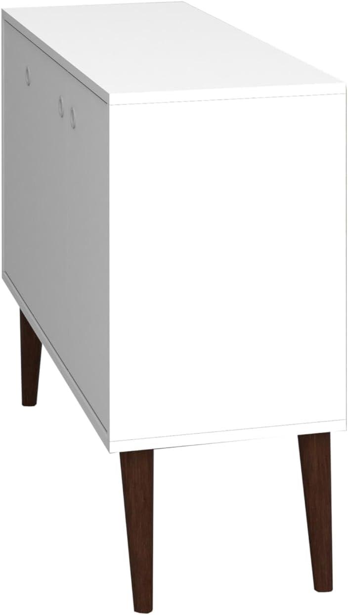 Mid-Century- Modern Bromma 35.43" Sideboard 2.0 with 3 Shelves in White