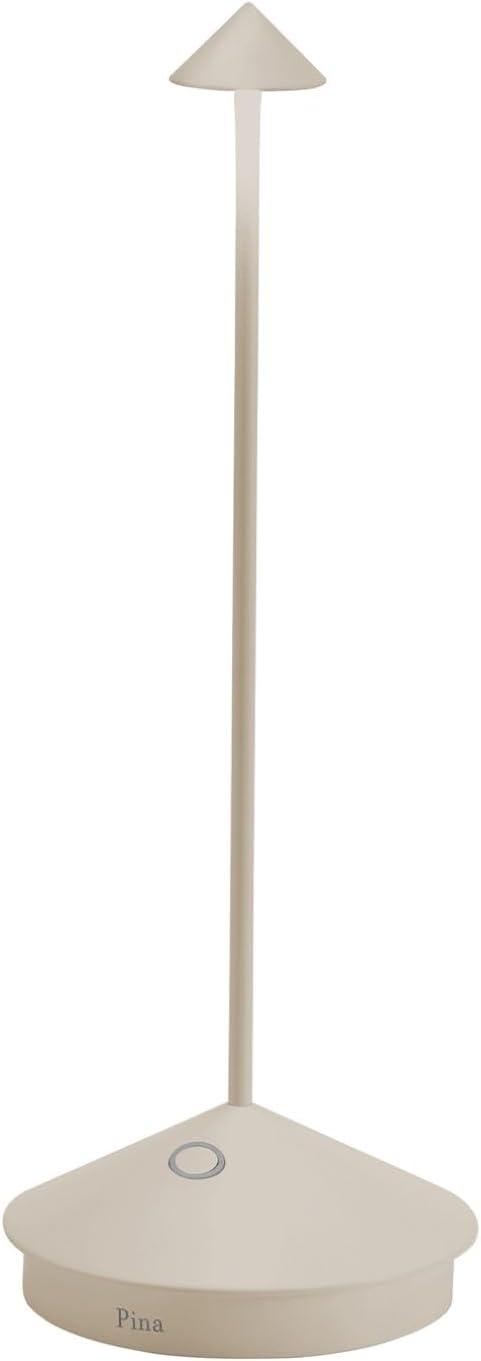 Pina Pro Sand Brown Metal Table Lamp by Zafferano America 11.4"