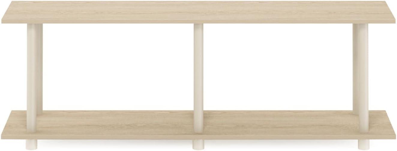 Furinno 22086BHOBE Turn-N-Tube No Tools Modern Rectangle Side Table, Bauhaus Oak & Beige