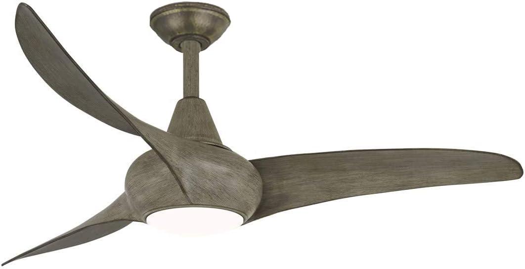 44" Minka Aire Light Wave Modern Driftwood LED Ceiling Fan with Remote