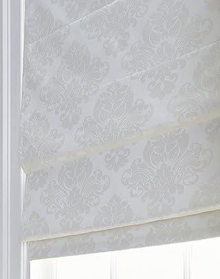CHF Industries Damask Room Darkening Roman Shade 16 - 29 Inches Silver 23" w x 64" l