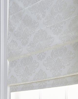 CHF Industries Damask Room Darkening Roman Shade 16 - 29 Inches Silver 23" w x 64" l