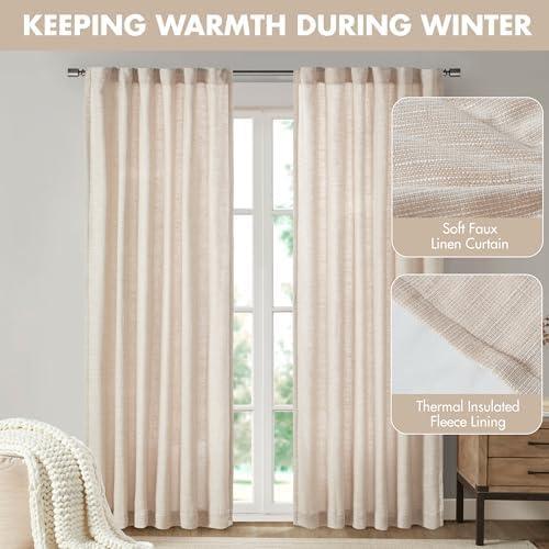 Fleece Lined Rod Pocket Single Curtain Panel