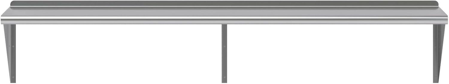 72" Long 18" Deep Stainless Steel Wall Shelf with Brackets