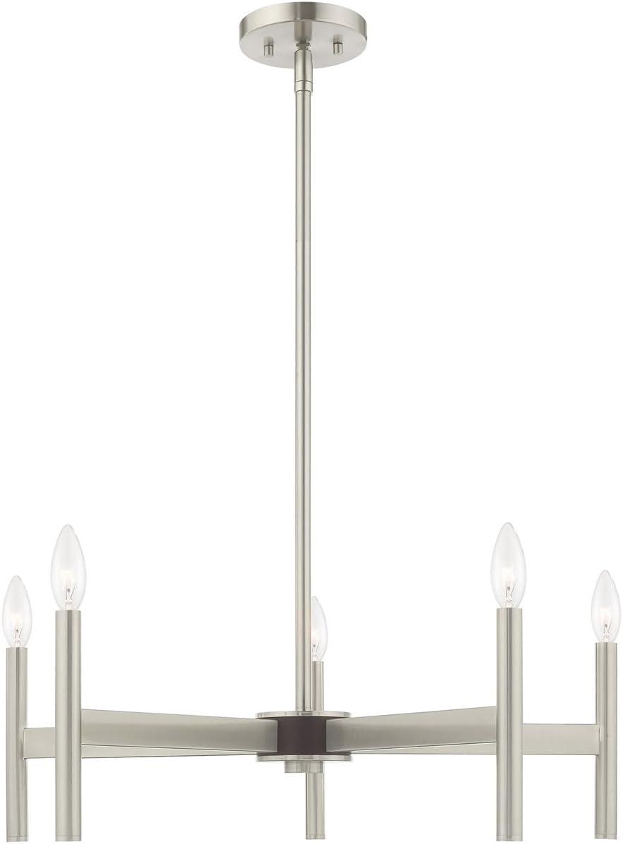 Livex Lighting Copenhagen 5 - Light Chandelier in  Brushed Nickel