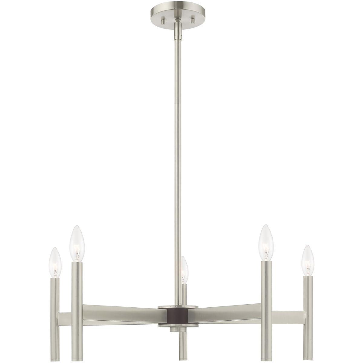 Livex Lighting Copenhagen 5 - Light Chandelier in  Brushed Nickel