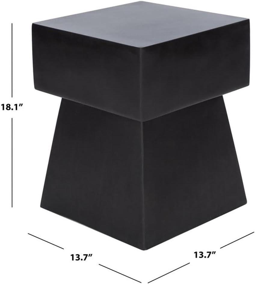 Zen Accent Stool - Indoor/Outdoor - VNN1000 - Black - Safavieh