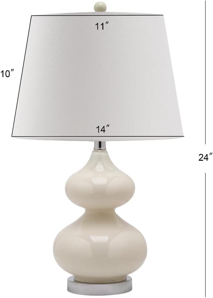 Eva Double Gourd Table Lamp (Set of 2) - 24 Inch Height - LIT4086 - Light Grey - Safavieh