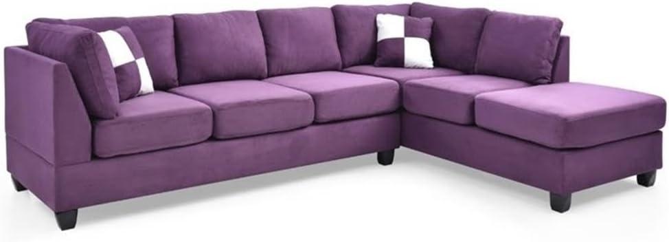 Maykoosh Suburban Soiree Sectional Sofa, Purple
