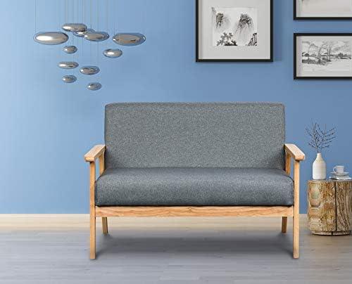 Maykoosh Beachy Beauty Beige Linen Fabric Loveseat