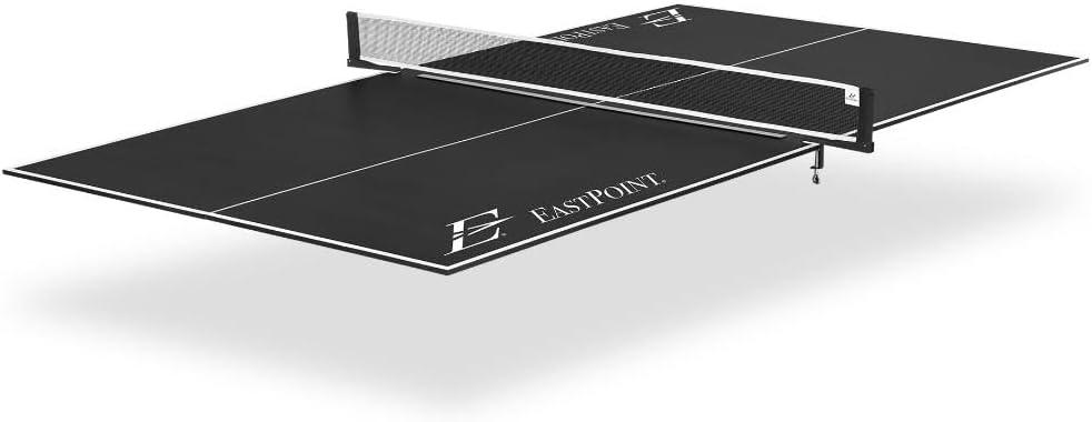 Black Foldable Alloy Steel Table Tennis Conversion Top with Net