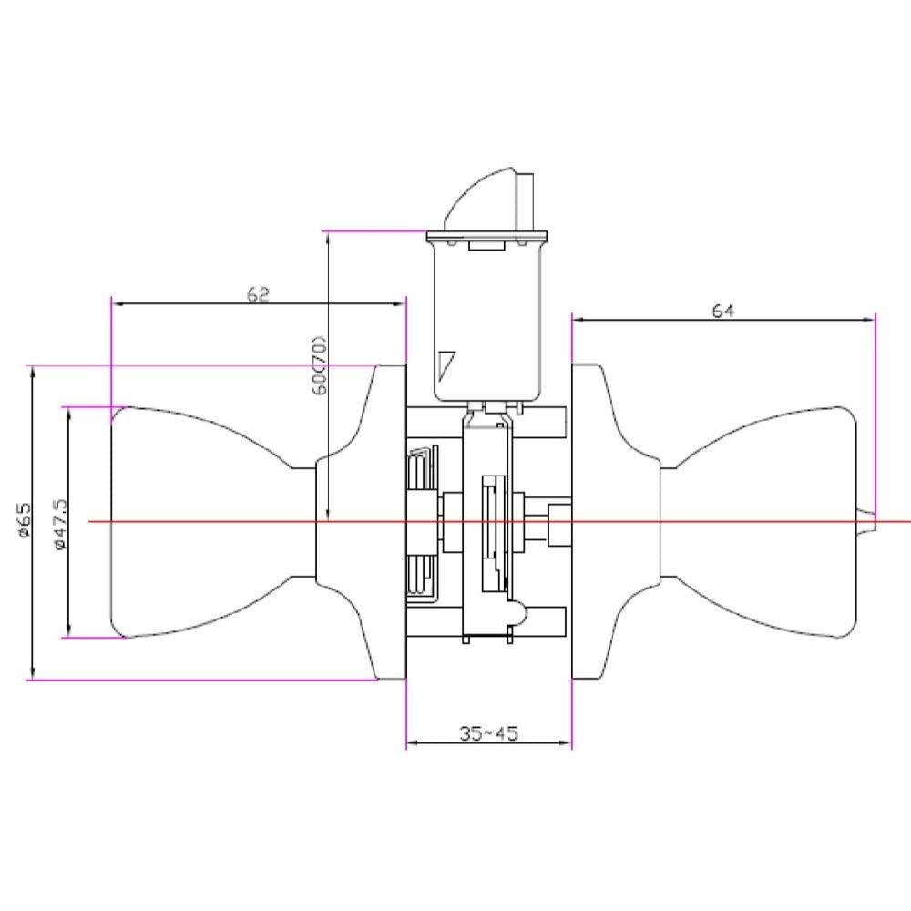 Design House Terrace 6-Way Universal Keyed Entry Door Knob, Satin Nickel