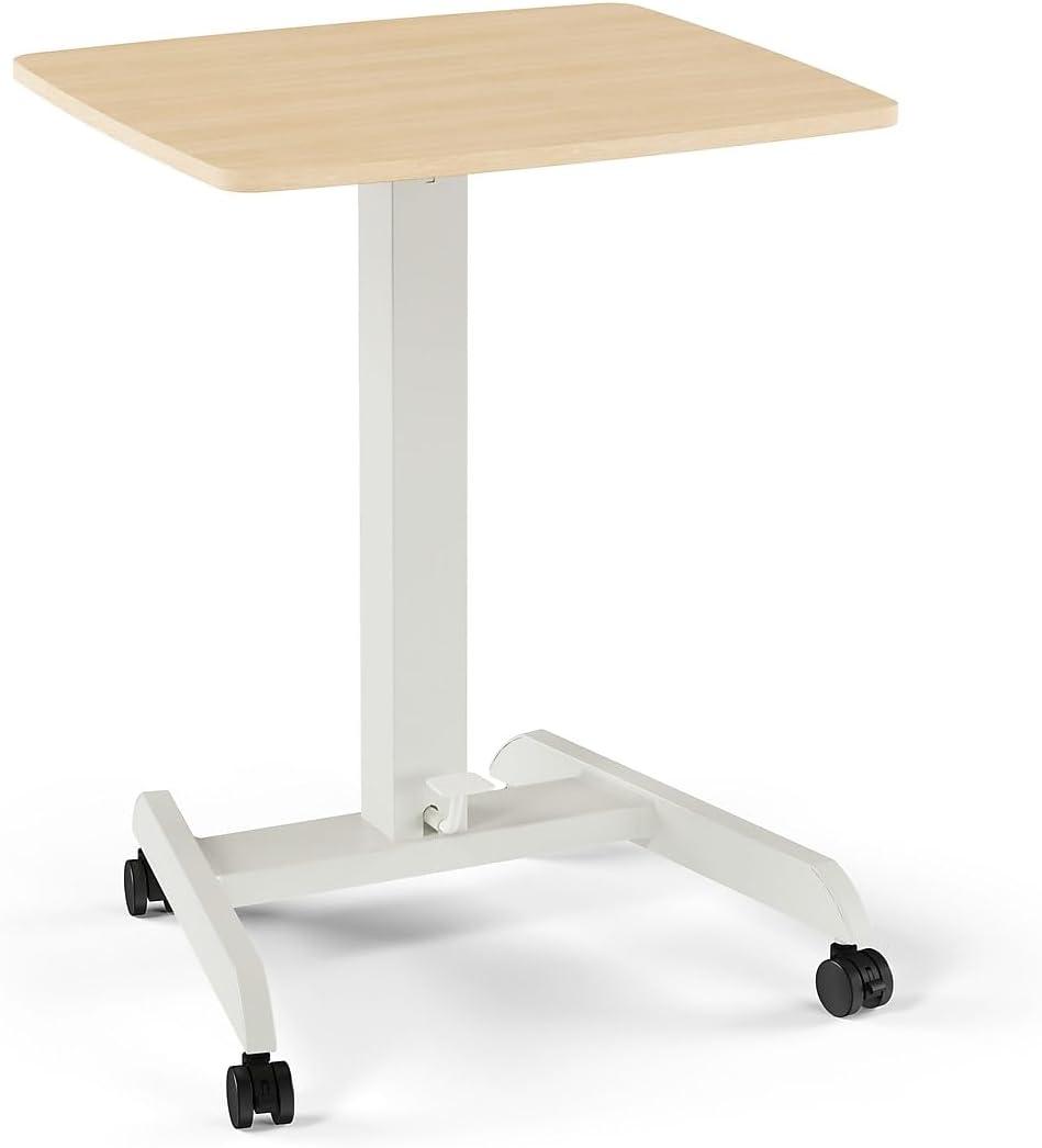 Union & Scale Essentials 24"W Adjustable Standing Mobile Desk Natural (UN60413-CC)