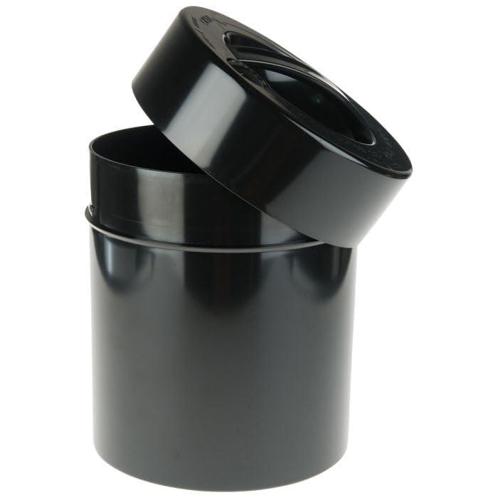 Kilovac - 8 oz to 2.5 lbs Airtight Multi-Use Vacuum Seal Portable Storage Container for Dry Goods, Food, and Herbs - Solid Black Body/Cap