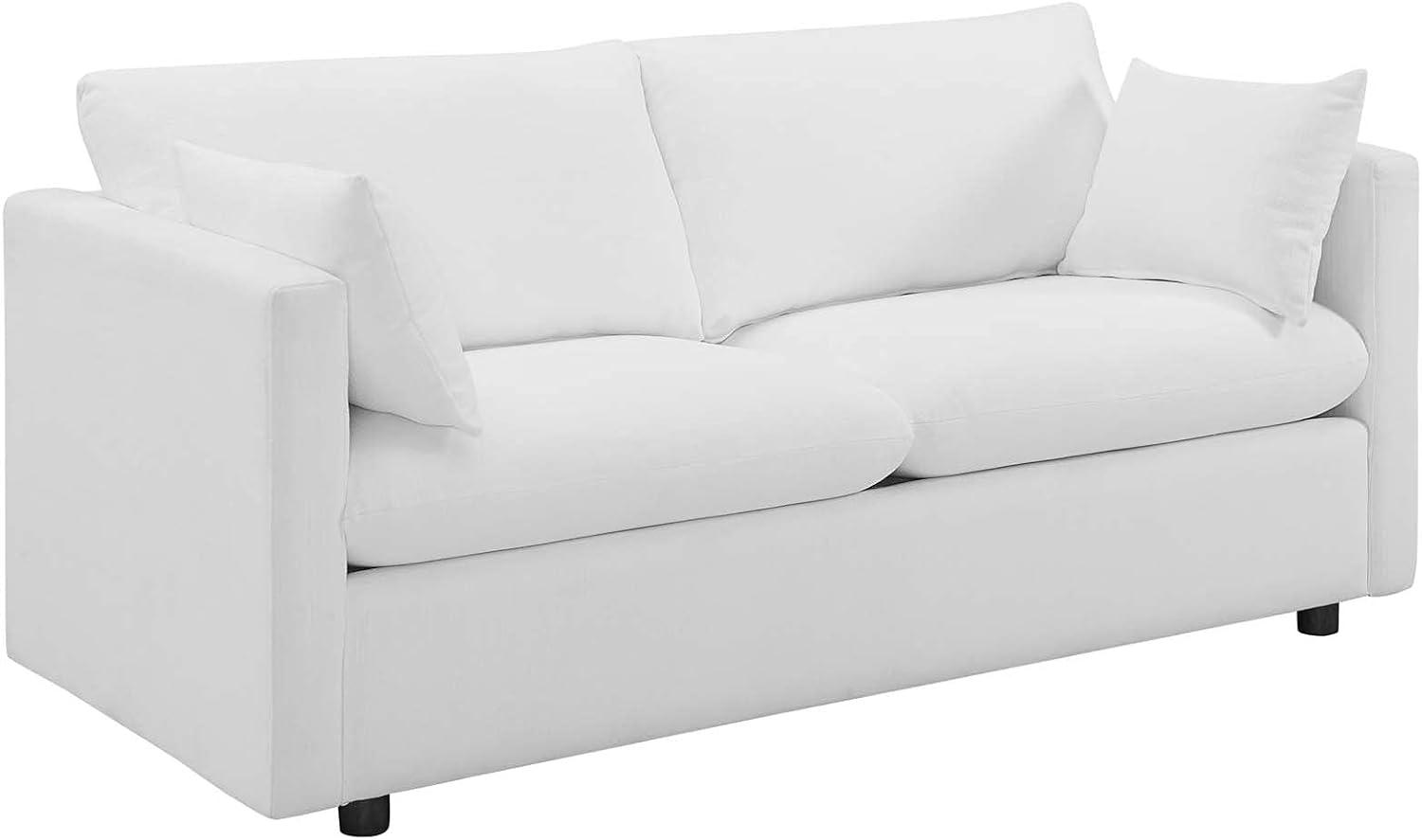 Modway Activate Upholstered Fabric Sofa - White