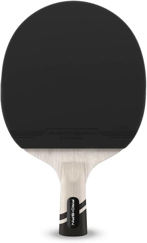 PRO-SPIN Ping Pong Paddle with Carbon Fiber, Penhold Grip, Performance-Level Table Tennis Racket