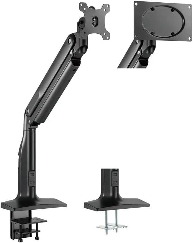 Monoprice Heavy-Duty Single-Monitor Full-Motion Adjustable Gas-Spring Desk Mount for 32~49in Screen Computer Monitor Stand - Workstream Collection