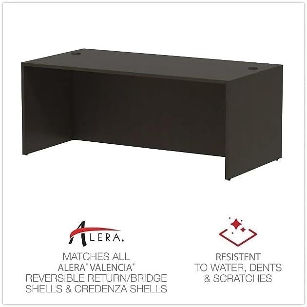 Alera Alera Valencia Series Straight Front Desk Shell, 71" x 35.5" x 29.63", Espresso