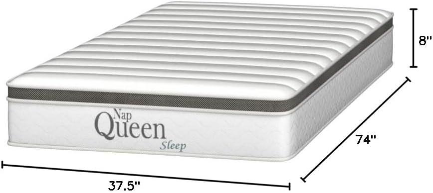 NapQueen 8" Maxima Hybrid of Innerspring and Cooling Gel Memory Foam Mattress