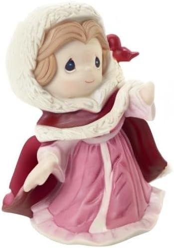 Precious Moments Disney Belle in Winter Dress Figurine, Multi