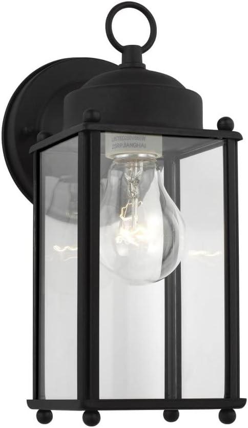 Generation Lighting New Castle 1 -Light 10.25-in H Antique Nickel Hardwired Outdoor Wall Light