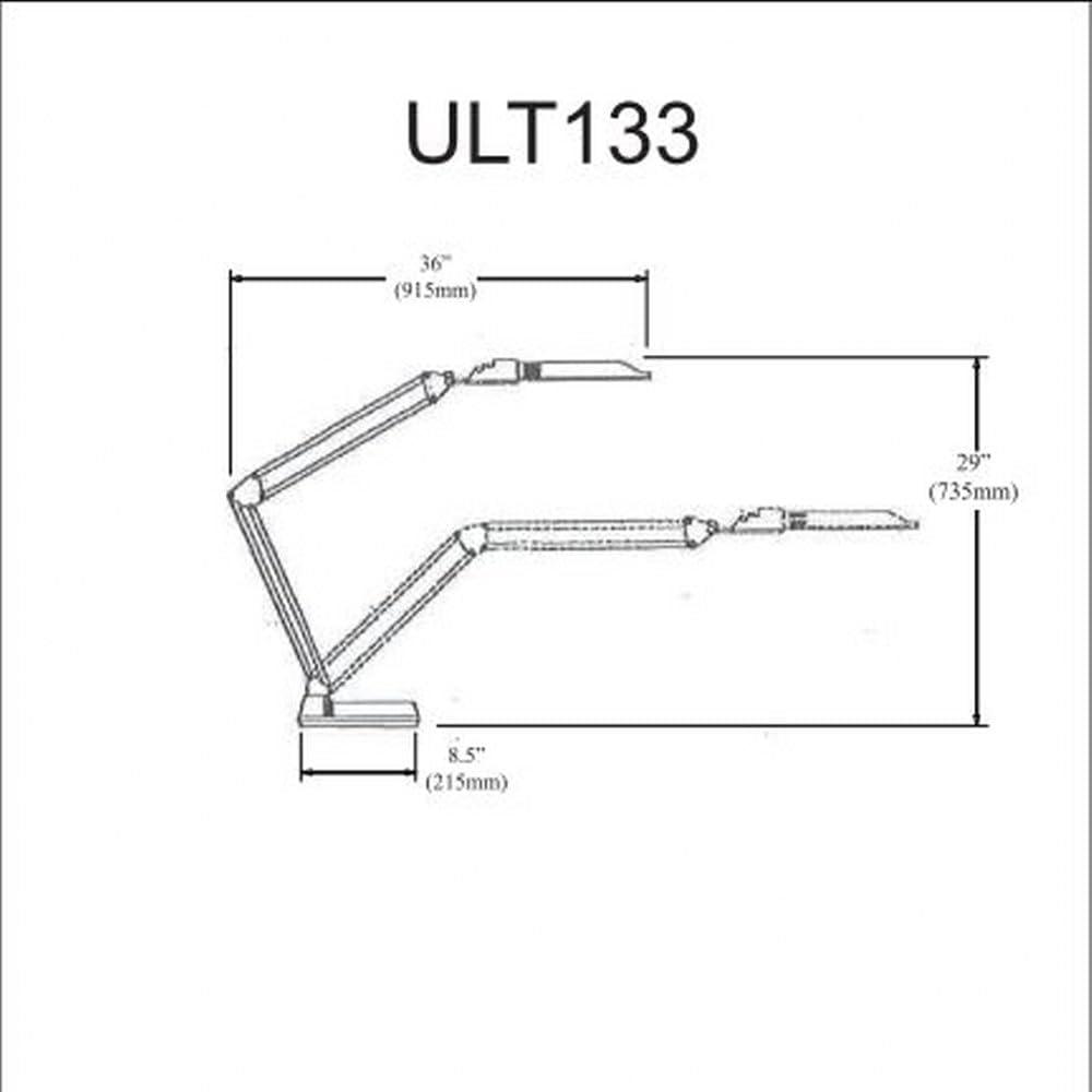 Adjustable Black Fluorescent Clip-on Desk Lamp