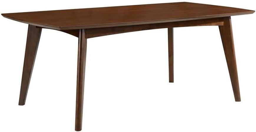 Coaster Malone Rectangular Mid-Century Wood Dining Table in Walnut