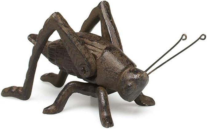 Small Dark Brown Cast Iron Cricket Figurine