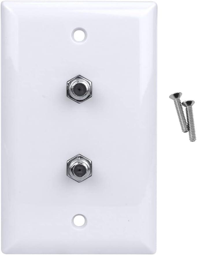 Skywalker Signature Series, Wall Plate W/Dual F-81, White