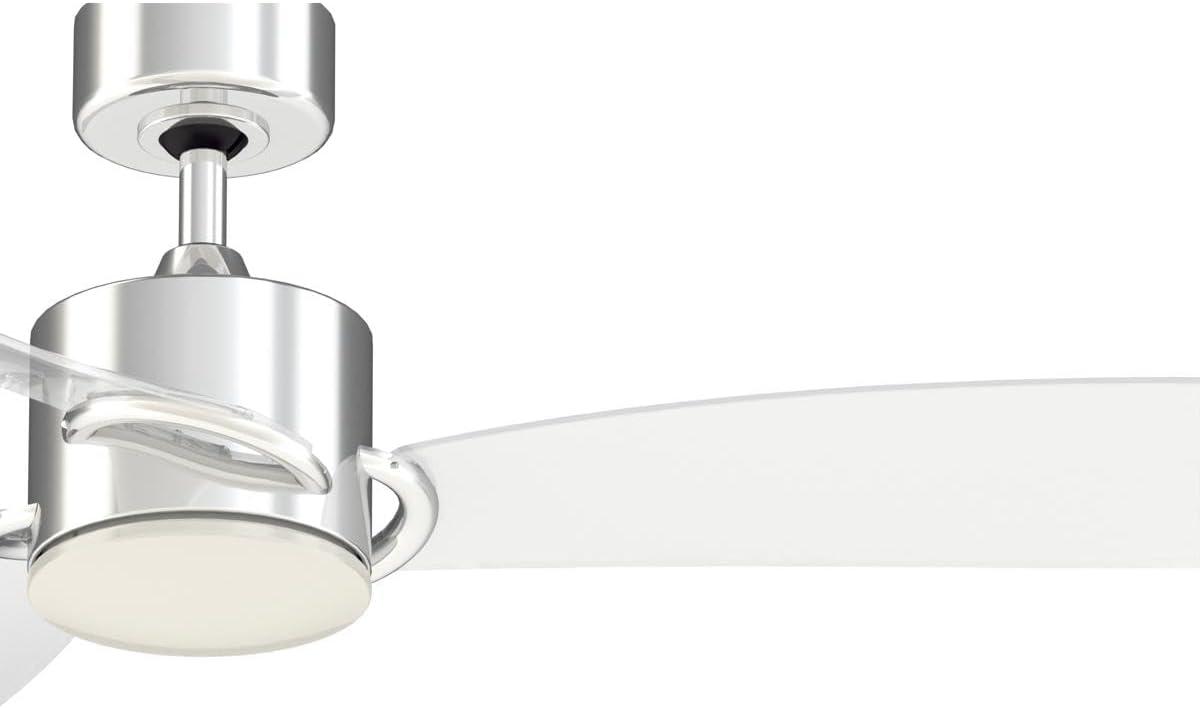 SculptAire Chrome 52" Smart Ceiling Fan with LED Light Kit